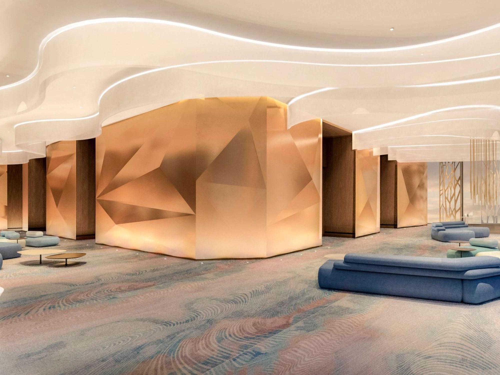 Moevenpick Hotel & Apartments Ghala Muskat Bagian luar foto The lobby of the hotel