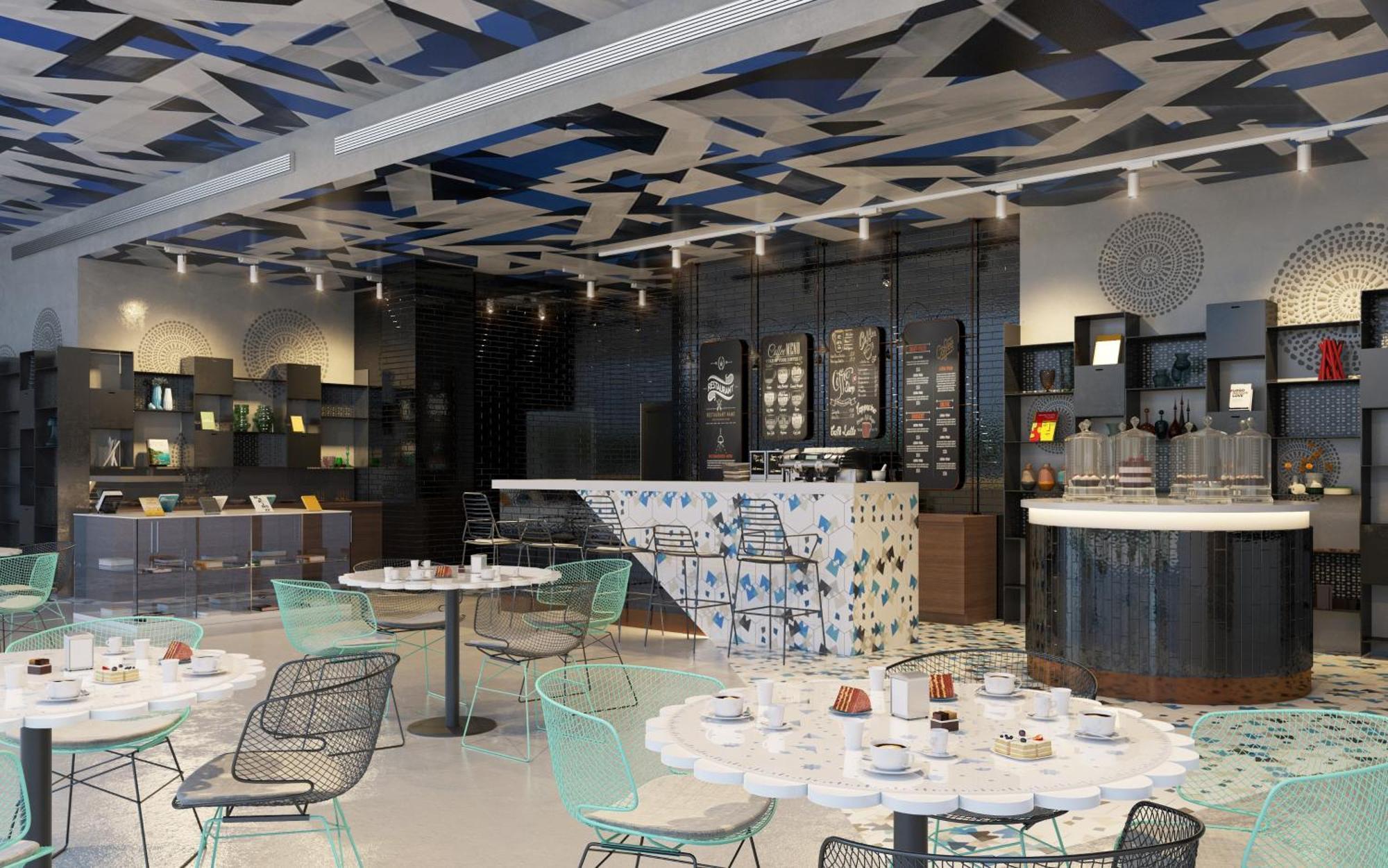 Moevenpick Hotel & Apartments Ghala Muskat Bagian luar foto The interior of the restaurant